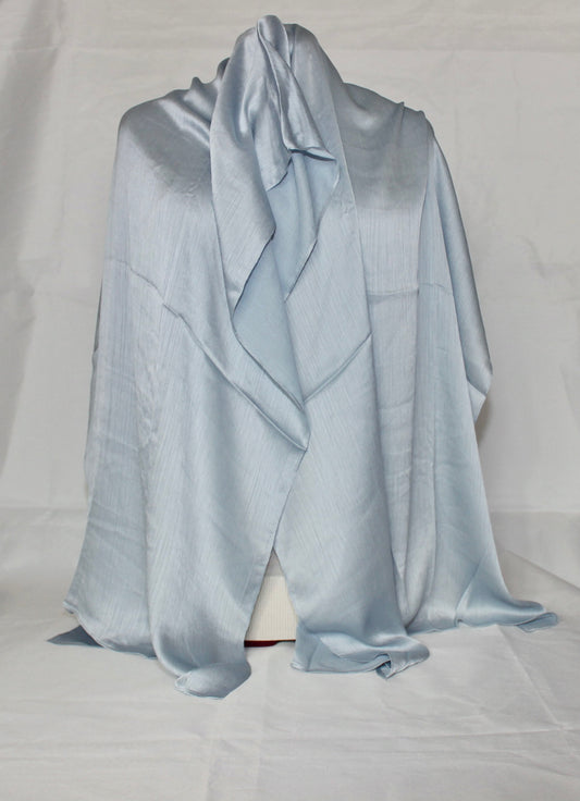 Hijab satin texture bleu ciel