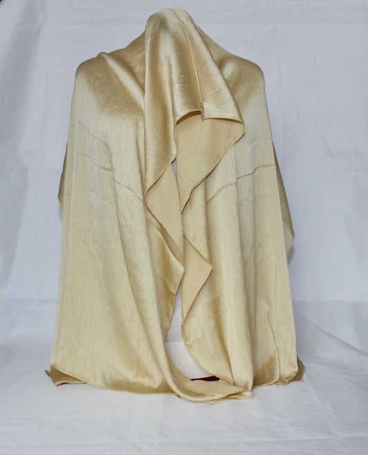 Hijab satin texture poussin