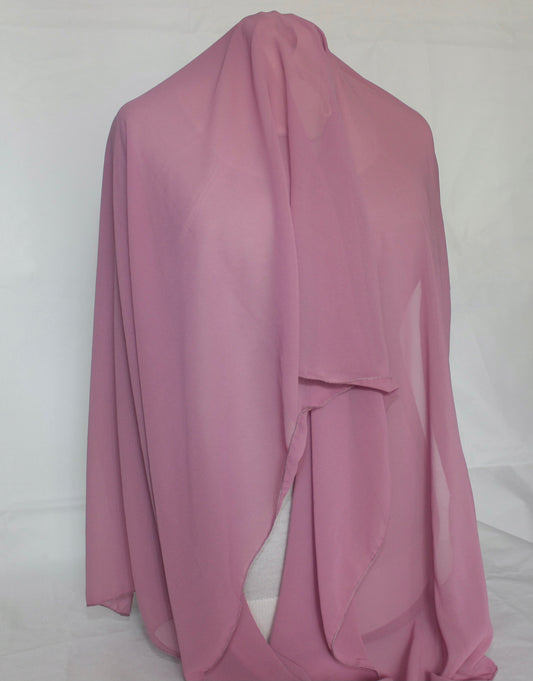 Hijab chiffon rose