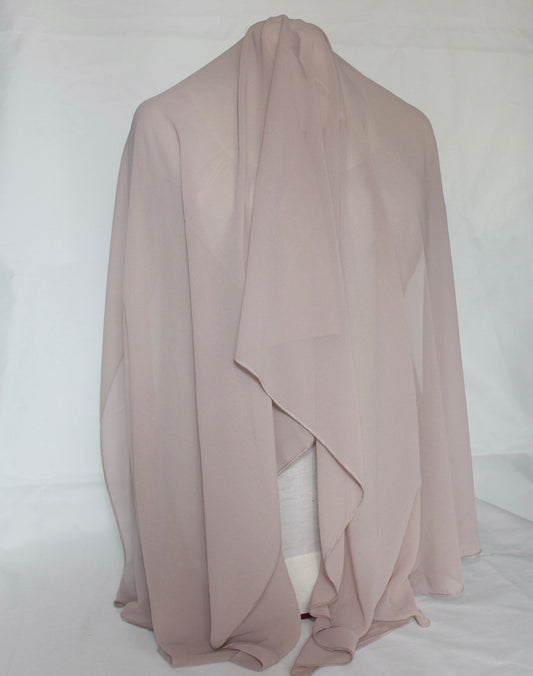 Hijab chiffon beige rose